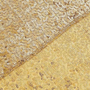 Sugargirl Gold Sequin Backdrop Curtain 4 Panels 2FTx8FT Glitter Gold Background Drapes Sparkle Photography Backdrop for Party Wedding Birthday Wall Decoration - Image 9