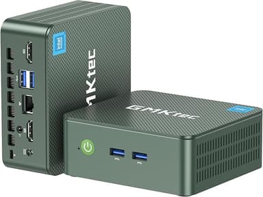 GMKtec Mini PC N150, G3 Plus Intel Twin Lake N150 (3.4GHz), 16GB DDR4 RAM 1TB PCIe M.2 SSD, Desktop Computer 4K Dual HDMI/USB3.2/WiFi 6/BT5.2/2.5G RJ45 - Image 1