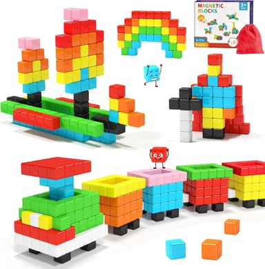 Magnetic Blocks for Toddlers -Classroom Must Haves STEM Learning Toys for 3-5 Year Old Boys & Girls, Safe & Strong Building Blocks with ASMR Sounds,Ideal Gifts for Kids 3+ - Image 2