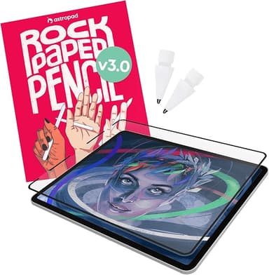 Astropad Rock Paper Pencil v3.0 (2025) – Paper Screen Protector for iPad Pro 13″ (M4, M5) & iPad Air 13″ (M2/M3) + 2 Apple Pencil Tip Replacements – Compatible with Pencil 1/2 & Pencil Pro - Image 1
