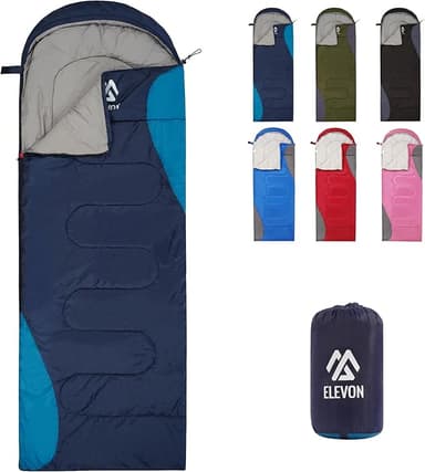 Sleeping Bag for Adults Teens Kids Cold Warm Weather, Portable Waterproof & Lightweight, Compact with Compression Sack, for 3-4 Seasons Camping, Backpacking, Hiking, Travel, Indoors Outdoors - Image 1