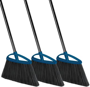 3Pcs Commercial Broom Outdoor Broom Heavy Duty 60'' Angle Brooms for Sweeping Patio Garage Lobby Yard Kitchen Indoor Offices - Image 2