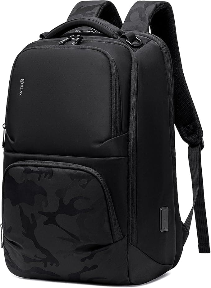 Camouflage Business Backpack for Men, Tech-Savvy Laptop Backpack with USB Charging Port and Ergonomic Design, 40L Water Resistant Anti Theft Travel Work College Backpack Fits 17.3 Inch Notebook - Image 1