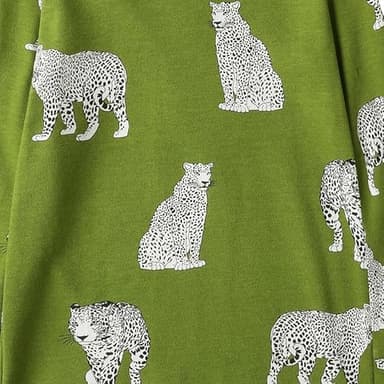 Owlivia Organic Cotton Baby Boy Girl Zip up Sleep N Play, Footless, Long Sleeve(12-18 Months, Green Cheetah & Stripes) - Image 4