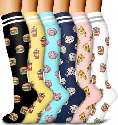 6 Pack Copper Compression Socks for Women and Men Circulation-Best Support for Medical, Running,Nursing,Athletic - Image 2