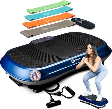 Lifepro Waver Vibration Plate Exercise Machine for Lymphatic Drainage, Muscle Activation, Full-Body Workout Vibrating Platform with Loop Bands, Fitness Equipment for Strength Toning & Fat Loss - Image 1