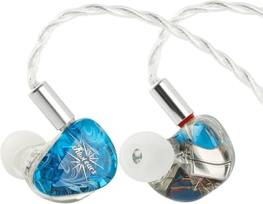 Linsoul Kiwi Ears Orchestra Lite Performance Custom 8BA in-Ear Monitor IEM with Detachable 4-core 7N Oxygen-Free Copper OFC Cable, Handcrafts Faceplate for Audiophile Studio Musician (Blue - Image 1
