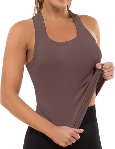 MathCat Workout Tops for Women Seamless Basic Sleeveless Muscle Tank Tops Racerback Athletic Yoga Running Daily Shirts - Image 2