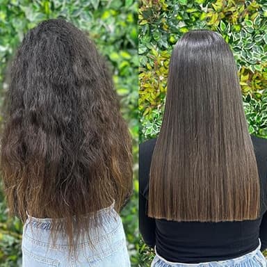 KERATIN RESEARCH Brazilian Keratin Hair Treatment Straightening Complex Blowout LONG Lasting Organic Natural Results with Argan Oil Keratina Brasilera - Image 7