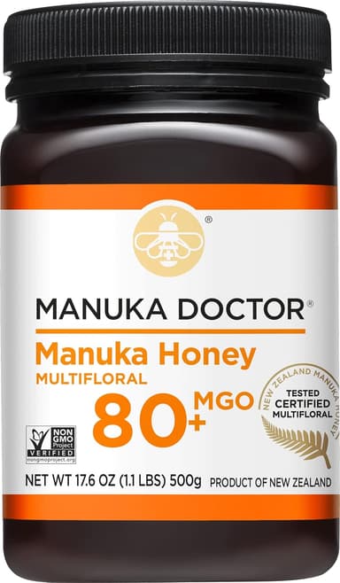 MANUKA DOCTOR - MGO 80+ Manuka Honey Multifloral, 100% Pure New Zealand Honey. Certified. Guaranteed. RAW. Non-GMO (17.6oz - Image 2