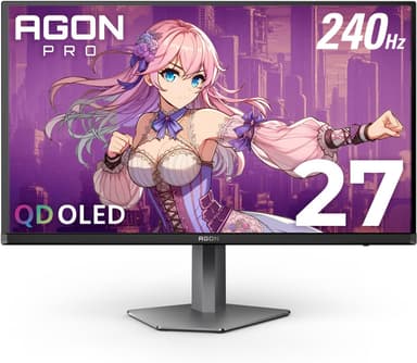AOC Agon PRO AG276QZD2 27" QD-OLED Gaming Monitor QHD 2560x1440, 240Hz 0.03ms, HDR 400, HDMI 2.0 x2, Display Port x2, Built in Speakers, G-Sync Compatible, Console Gaming Ready, 3-Year Zero-Bright-Dot - Image 2