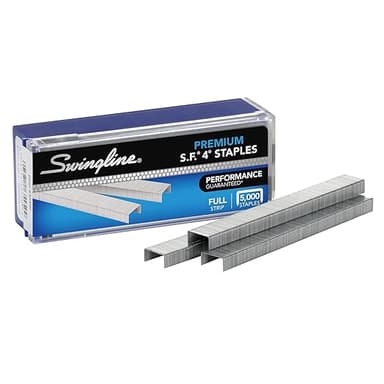 Swingline Staples, S.F. 4, Premium Staples for Desktop Staplers, 1/4" Length, 210/Strip, 5000/Box (35450 - Image 1
