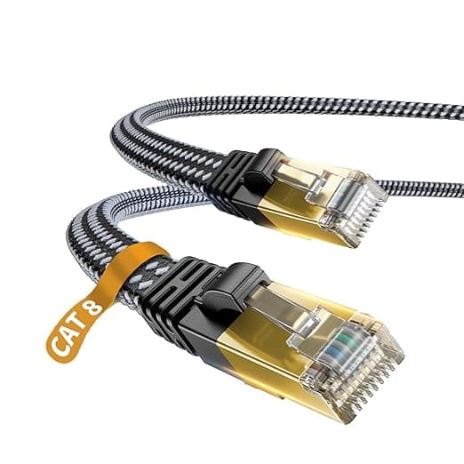 10ft Cat 8 Ethernet Cable, High Speed Network Cable with RJ45 Connectors for Printer, Router, Gaming Console - Image 1