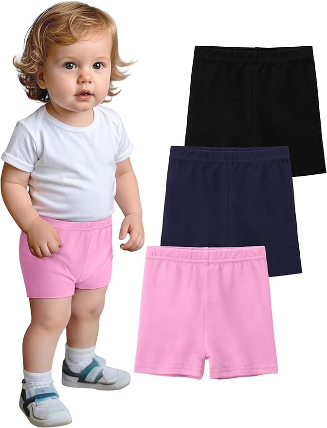 3 Pack Cotton Baby Shorts - Image 1
