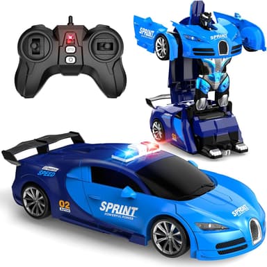 Remote Control Car, One-Click Becoming Robot Transforming Toys Car for Boys, Smooth Deformation, Demo Mode, 360° Rotation, Easy to Use, 2.4GHZ, with LED Lights, RC Cars for Christmas, Kids - Image 2