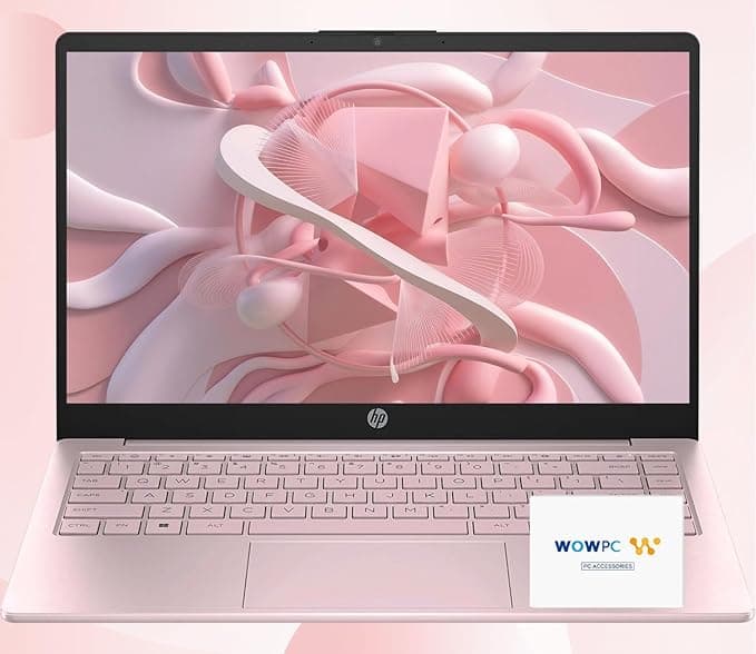 HP 14 Ultrabook • Back to School Limited Edition w/Microsoft 365 • Intel 4-Core CPU • 32GB RAM • 1.6TB Storage (128GB OnBoard w/ 512GB Portable Drive + 1TB OneDrive) • Tranquil Pink • Win 11 - Image 1