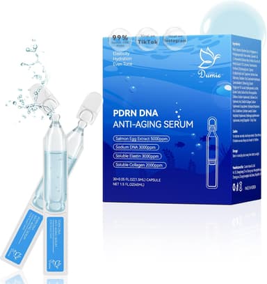 Salmon DNA PDRN Anti-Aging Serum, 5000ppm Salmon Egg DNA Ampoule, 2000ppm Collagen, Glutathione, Niacinamide & 6 Hyaluronic Acids, Korean Skincare for Wrinkles & Radiance,0.05 fl.oz x 30e - Image 2