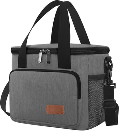Femuar Lunch Bags for Women/Men, Insulated Lunch Bag for Work Office Picnic - Lunch Cooler Bag Leakproof Lunch Box with Adjustable Shoulder Strap - Grey(8.7L - Image 2