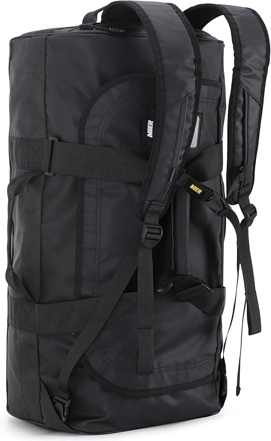 MIER Water Resistant Backpack Duffle Heavy Duty Convertible Duffle Bag with Backpack Straps for Gym, Sports, Travel - Image 1