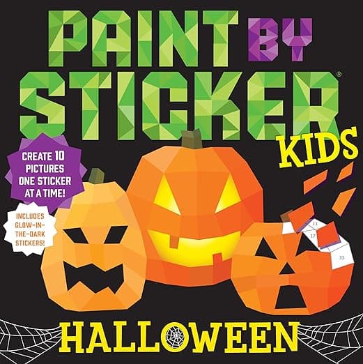 Paint by Sticker Kids: Halloween: Create 10 Pictures One Sticker at a Time! Includes Glow-in-the-Dark Stickers - Image 1