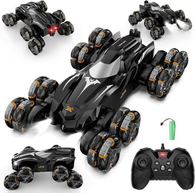 Remote Control Car, 2.4Ghz 8WD Rc Stunt Car with Automatic Demonstration, 360° Spins, Music and LED Lights, Remote Control Cars for Boys 4 5 6 7 8-12, Christmas Birthday Gifts Toys for Boys - Image 2