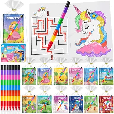ZMLM Coloring Books for Kids Party Favors: Bulk Crayons Mini Coloring Books for Kids Ages 4-8 Birthday Goodie Bags Stuffers Toddlers Return Gifts Classroom Prizes - Image 1
