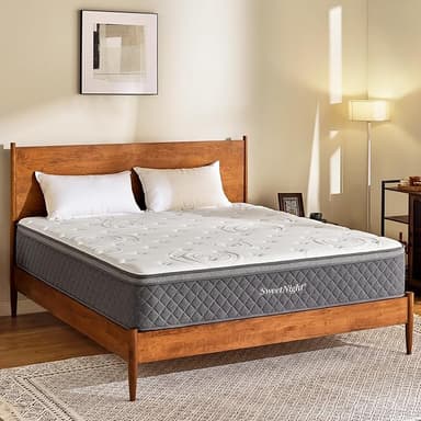 Sweetnight Queen Mattress - 12 Inch Queen Bed Mattress in a Box, Hybrid Queen Size Mattress with Pocketed Coils for Comfort Sleep and Balanced Support - Image 1