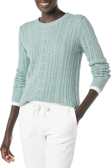 Amazon Essentials womens Soft Fisherman Cable Long-Sleeve Crewneck Sweater (Available in Plus Size - Image 2
