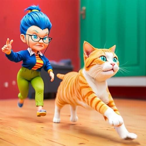 Naughty Cat from Hell Vs Angry Prankster Granny New Cat Game - Image 1
