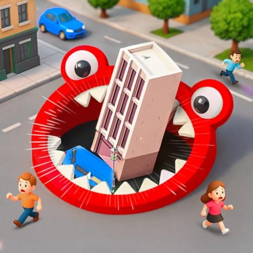 Black Monster Hole Eat Everything City Big Hole Attack & Swallow - Image 1