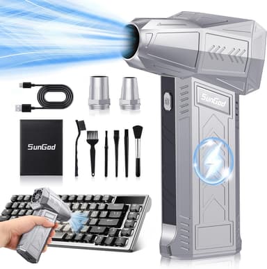 180K RPM Super Power Electric Air Duster - Rechargeable Cordless Blower, 3-Gear Adjustable Cleaner for Keyboard, Car, Home & Outdoor - Canned Air Alternative - Image 2