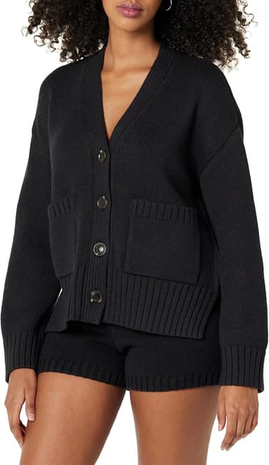 The Drop Womens Brigitte Cotton Blend Chunky Cardigan - Image 1