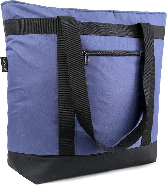 BeeGreen Cooler Bag Soft Leakproof Insulated Tote with Zipper for Beach Travel Grocery - Image 1