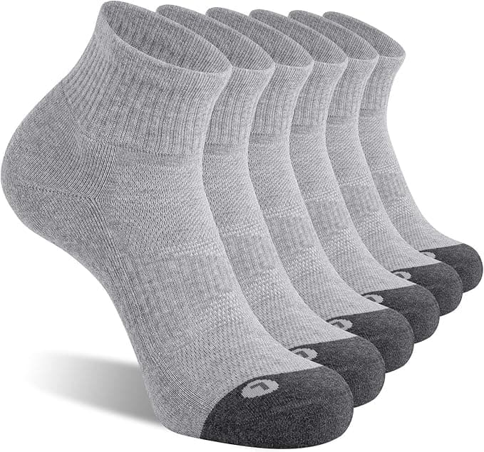 FITRELL 6 Pack Men's Athletic Ankle Socks Cushioned Sports Running Socks 7-9/9-12/12-15 - Image 1