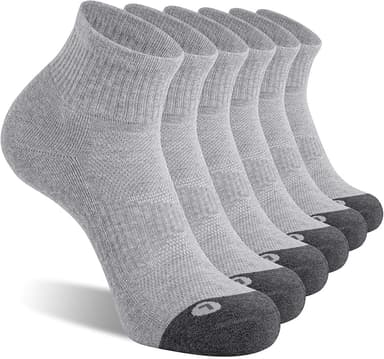 FITRELL 6 Pack Men's Athletic Ankle Socks Cushioned Sports Running Socks 7-9/9-12/12-15 - Image 1