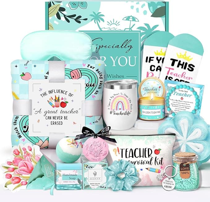 Teacher Appreciation Gifts, Teacher Gifts for Women Thank You Gifts Basket for Teachers - Image 1