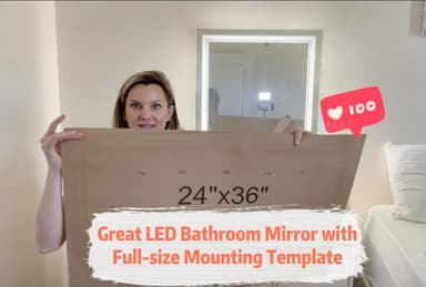 60x36 Inch Lighted Bathroom Mirror, Anti-Fog, Dimmable, 3 Colors Front and Backlit LED Bathroom Mirror, Insert-Light Pattern, Brighter, Clearer Bathroom Mirror with Lights, ETL Listed - Image 6