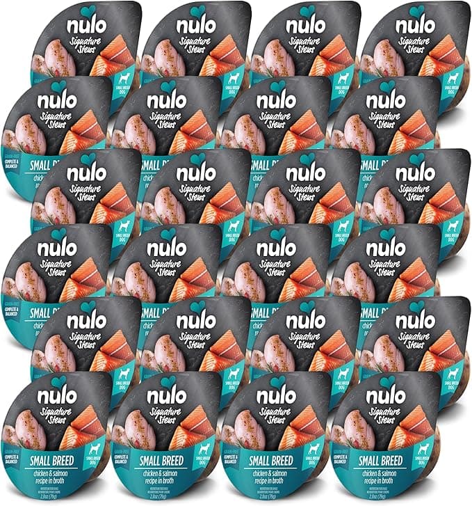 Nulo Small Breed Dog Signature Stew Chicken & Salmon in Broth, 24 x 2.8 oz Cup - Image 1