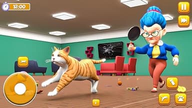 Naughty Cat from Hell Vs Angry Prankster Granny New Cat Game - Image 2
