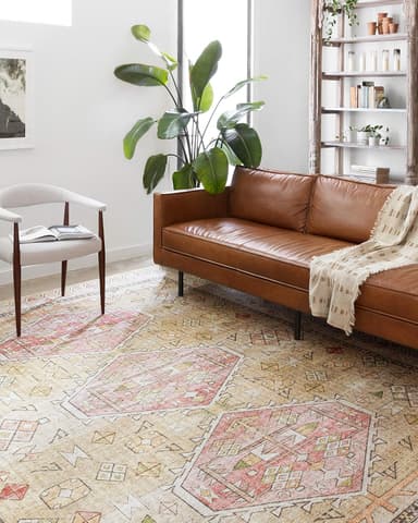 Loloi Skye Collection SKY-04 Gold/Blush 7'-6" x 9'-6" Area Rug - Image 2